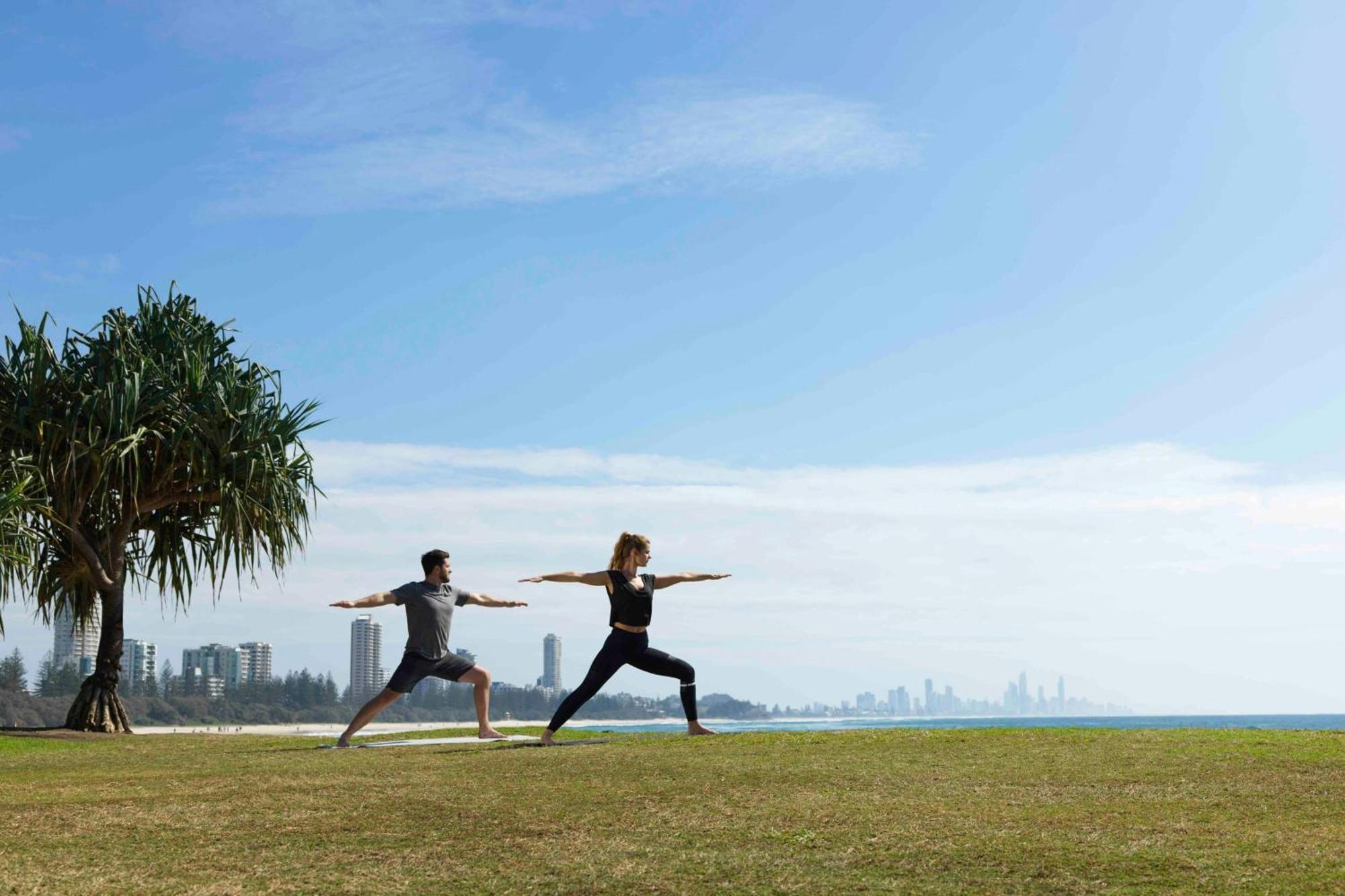 Jw Marriott Gold Coast Resort & Spa Surfers Paradise Exterior photo Yoga at the Broadbeach Foreshore